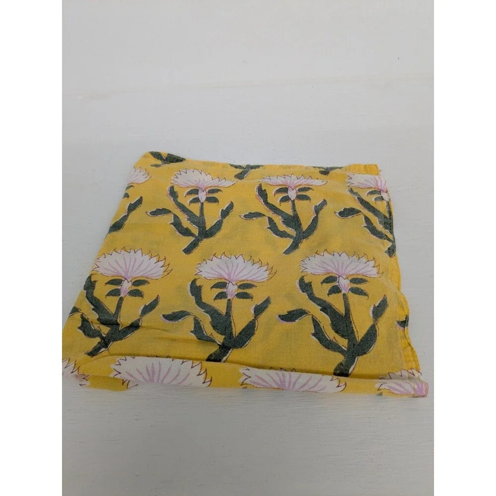 Vtg Floral Napkins Set (8) Block Print Boho Cottagecore Multi Patterns 15